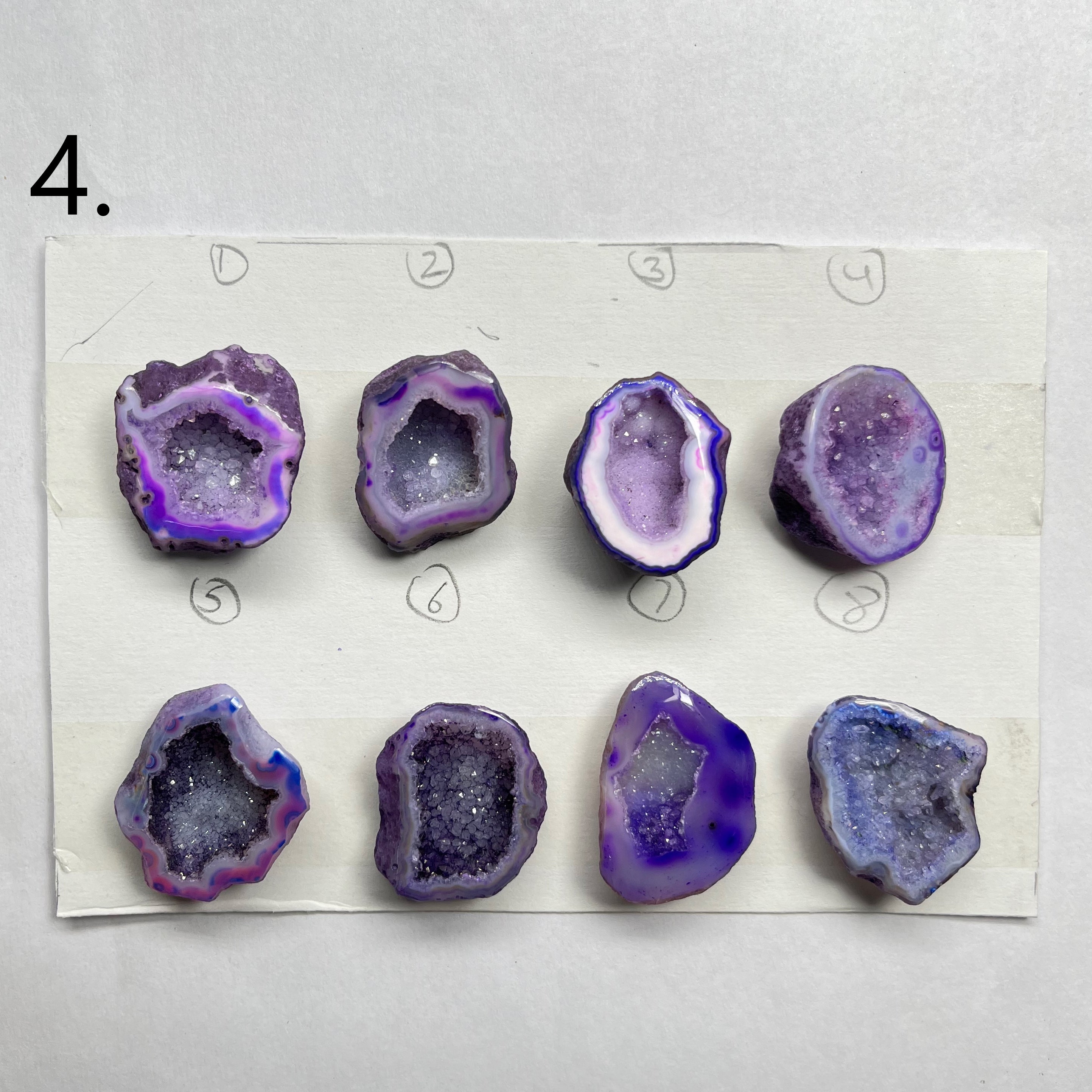 Geode Pendant stone by Selection 30 - 35 MM Purple My Store