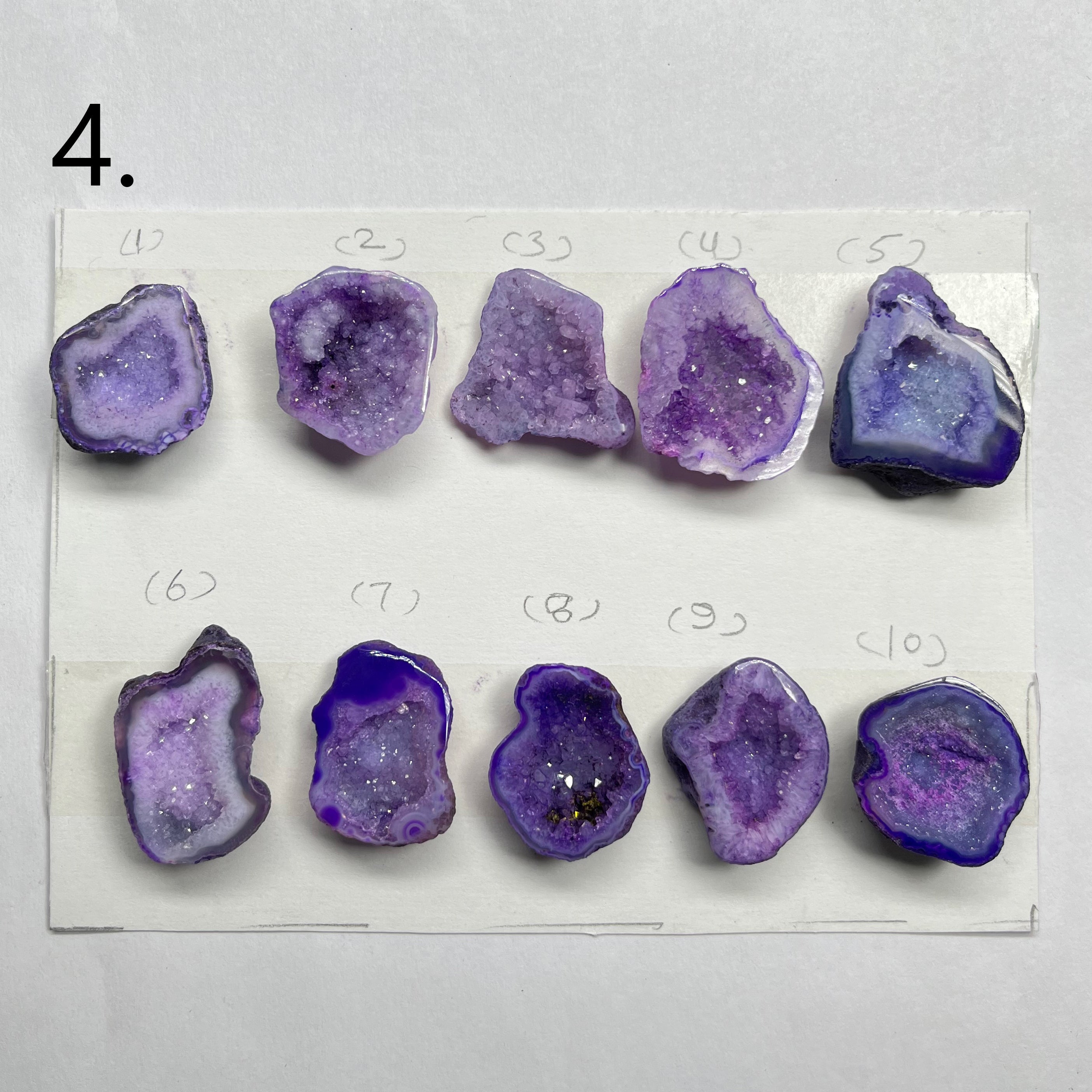 Geode Pendant stone by Selection 25 - 35 MM Purple My Store