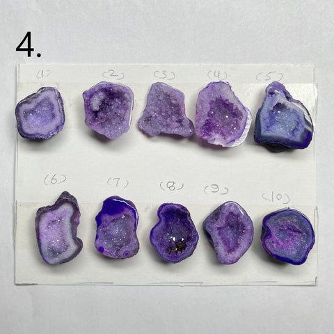 Geode Pendant stone by Selection 25 - 35 MM Purple My Store