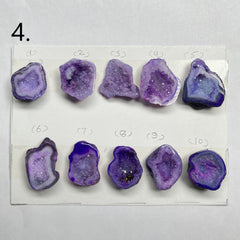 Geode Pendant stone by Selection 25 - 35 MM Purple My Store