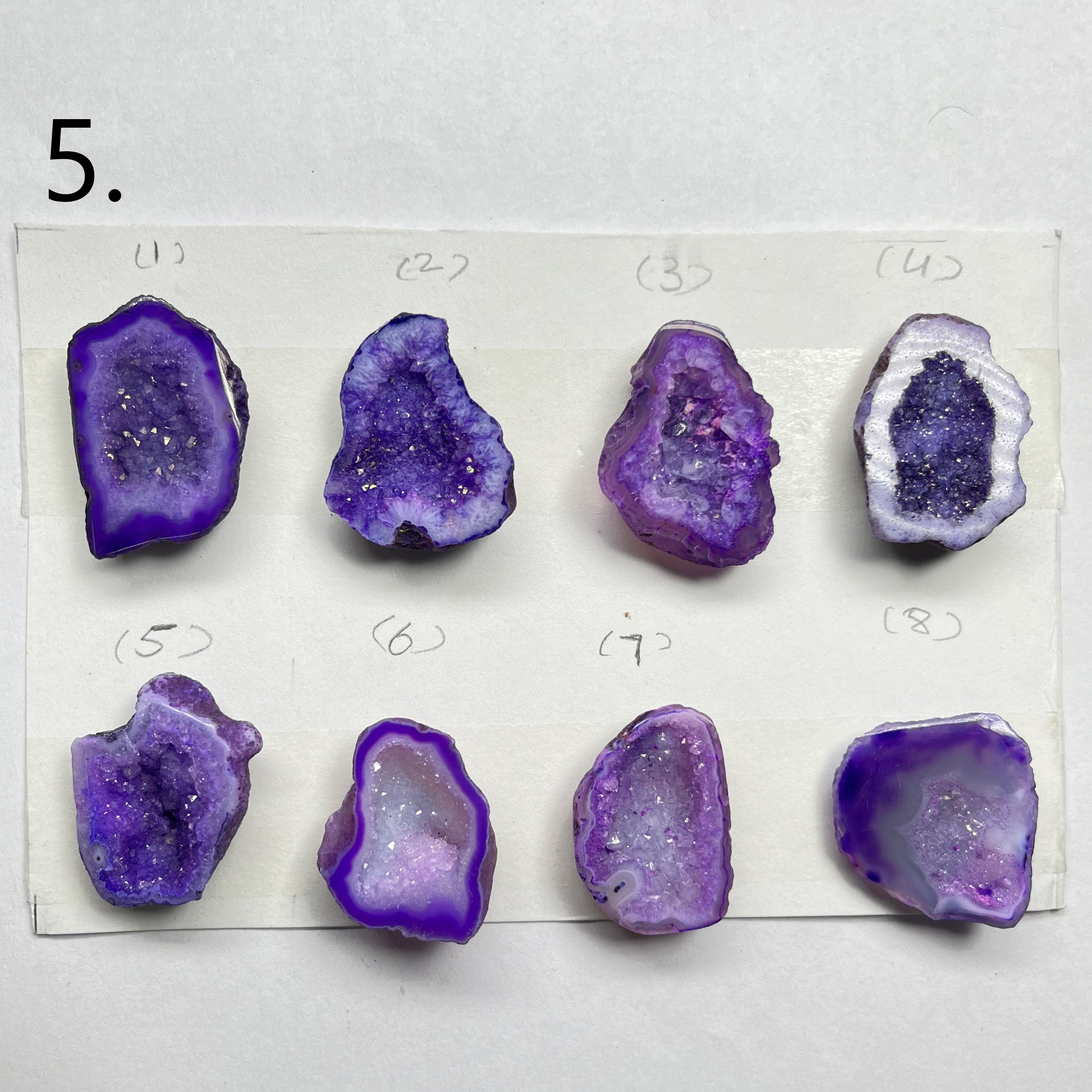 Geode Pendant stone by Selection 30 - 35 MM Purple My Store