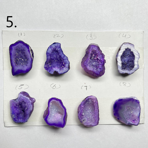 Geode Pendant stone by Selection 30 - 35 MM Purple My Store