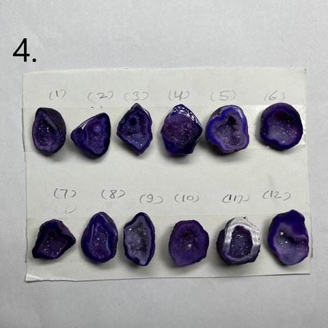 Geode Pendant stone by Selection 20- 25MM Purple My Store