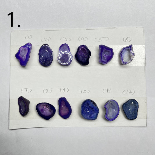 Geode Pendant stone by Selection 20- 25MM Purple My Store