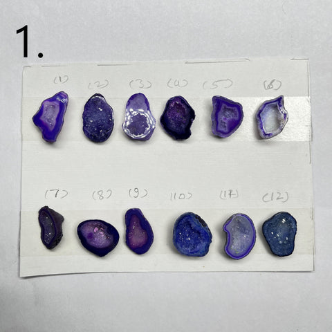 Geode Pendant stone by Selection 20- 25MM Purple My Store