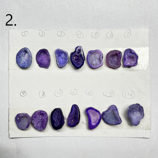 Geode Pendant stone by Selection 20- 25MM Purple My Store