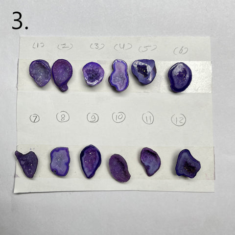 Geode Pendant stone by Selection 20- 25MM Purple My Store