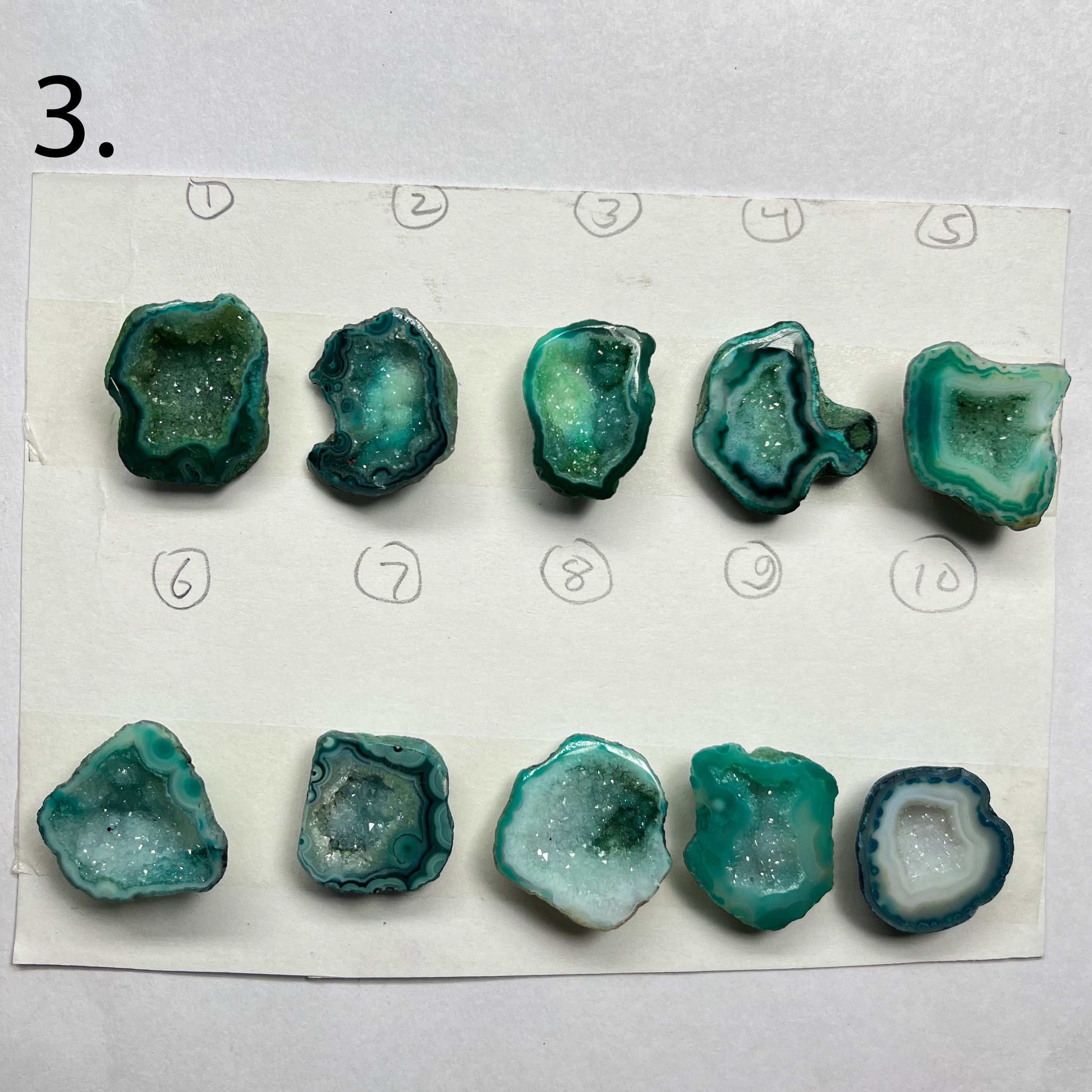 Geode Pendant stone by Selection 25 - 35 MM Green My Store