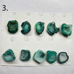 Geode Pendant stone by Selection 25 - 35 MM Green My Store