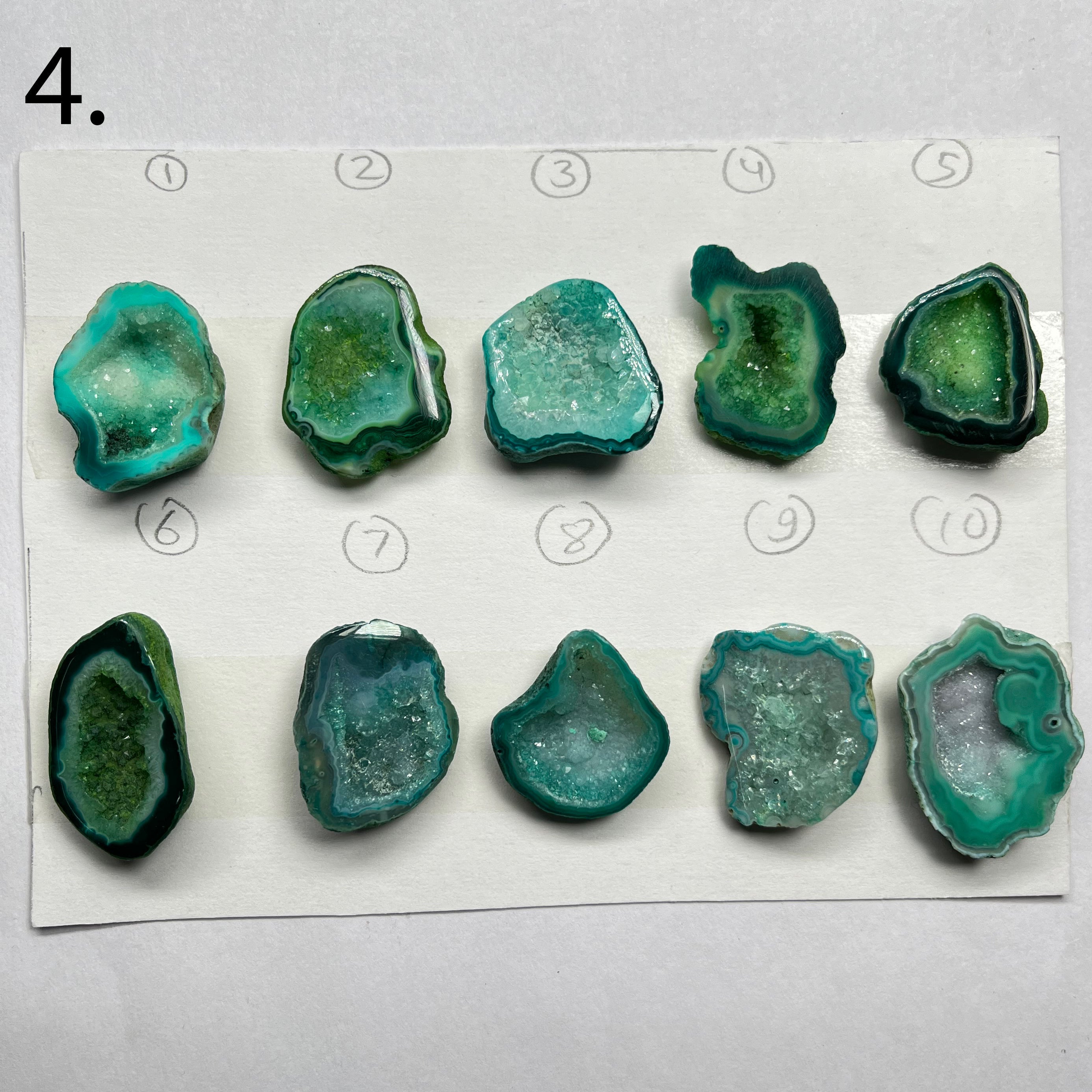 Geode Pendant stone by Selection 25 - 35 MM Green My Store