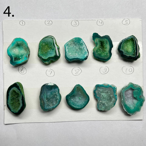 Geode Pendant stone by Selection 25 - 35 MM Green My Store