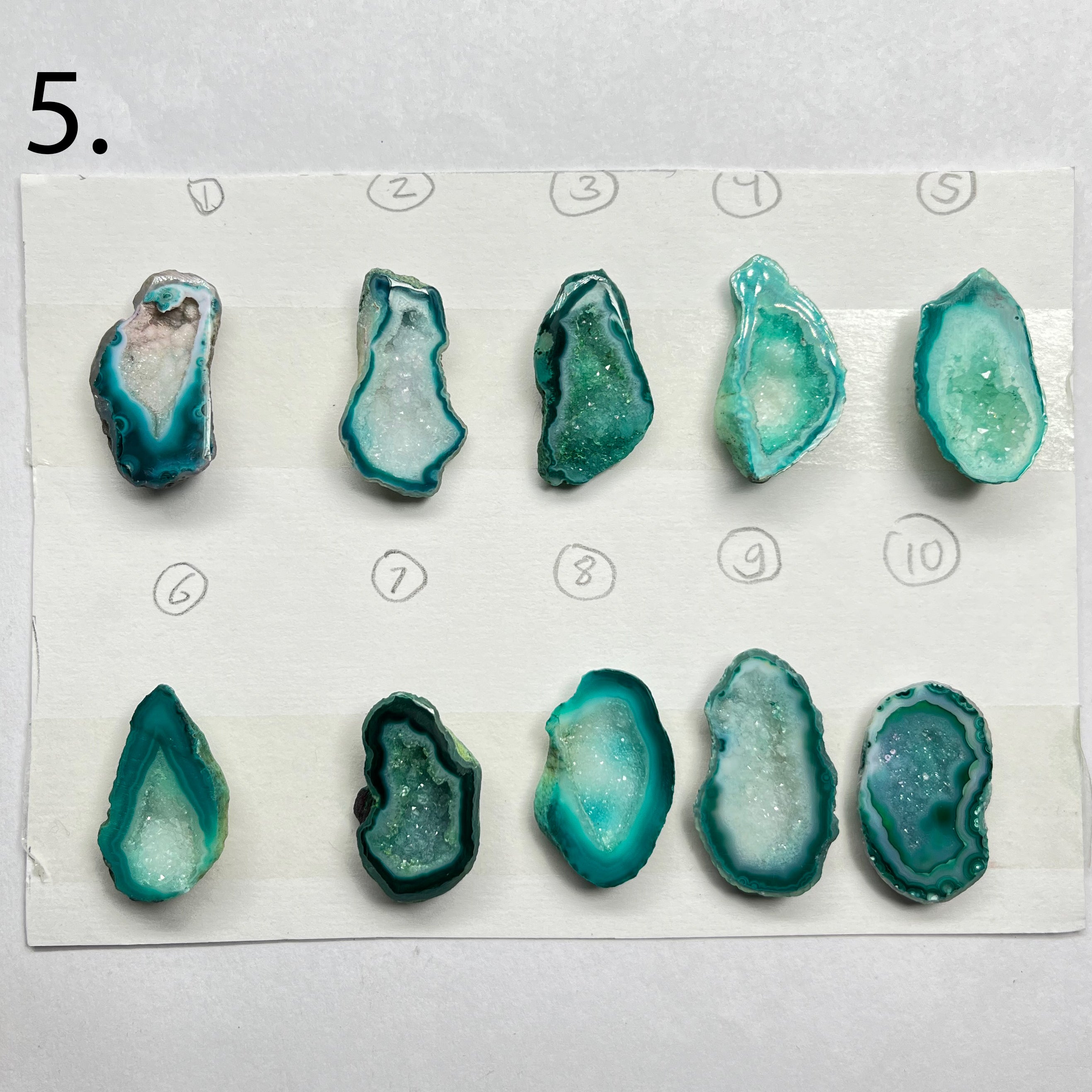 Geode Pendant stone by Selection 25 - 35 MM Green My Store