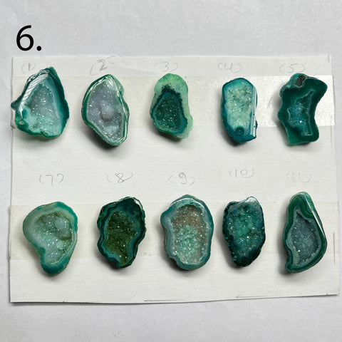 Geode Pendant stone by Selection 25 - 35 MM Green My Store