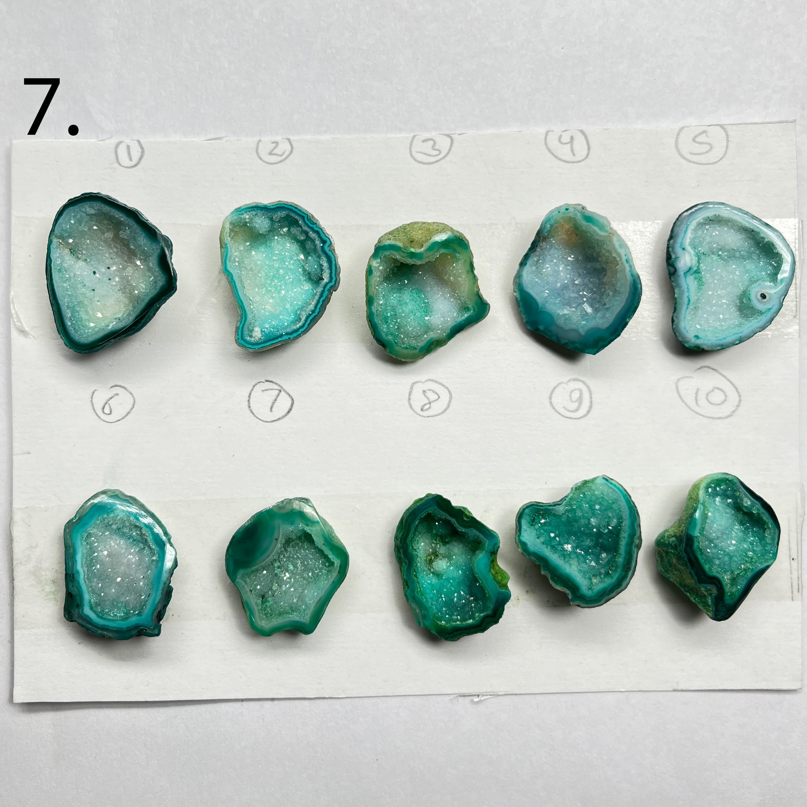 Geode Pendant stone by Selection 25 - 35 MM Green My Store