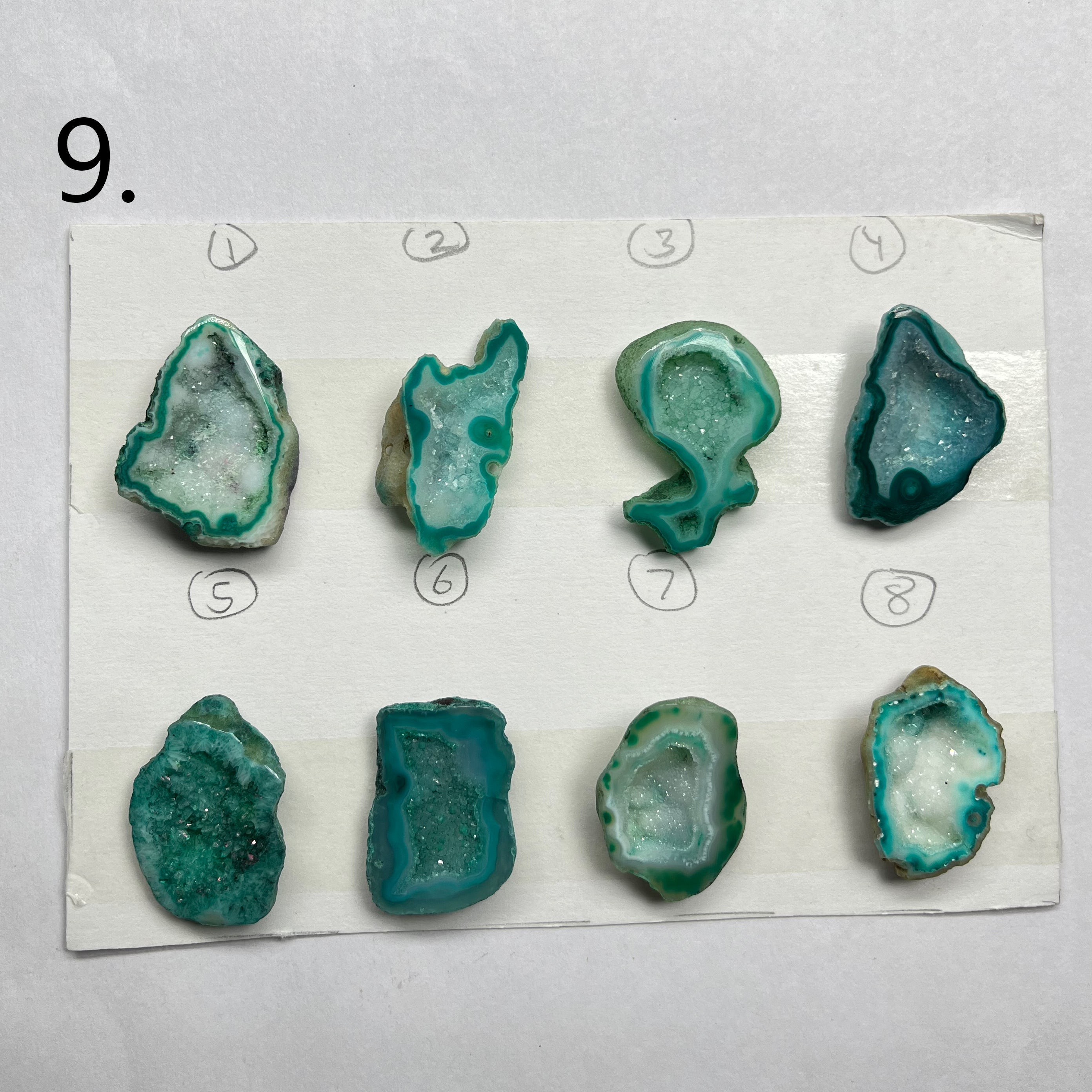 Geode Pendant stone by Selection 30 - 40 mm green My Store