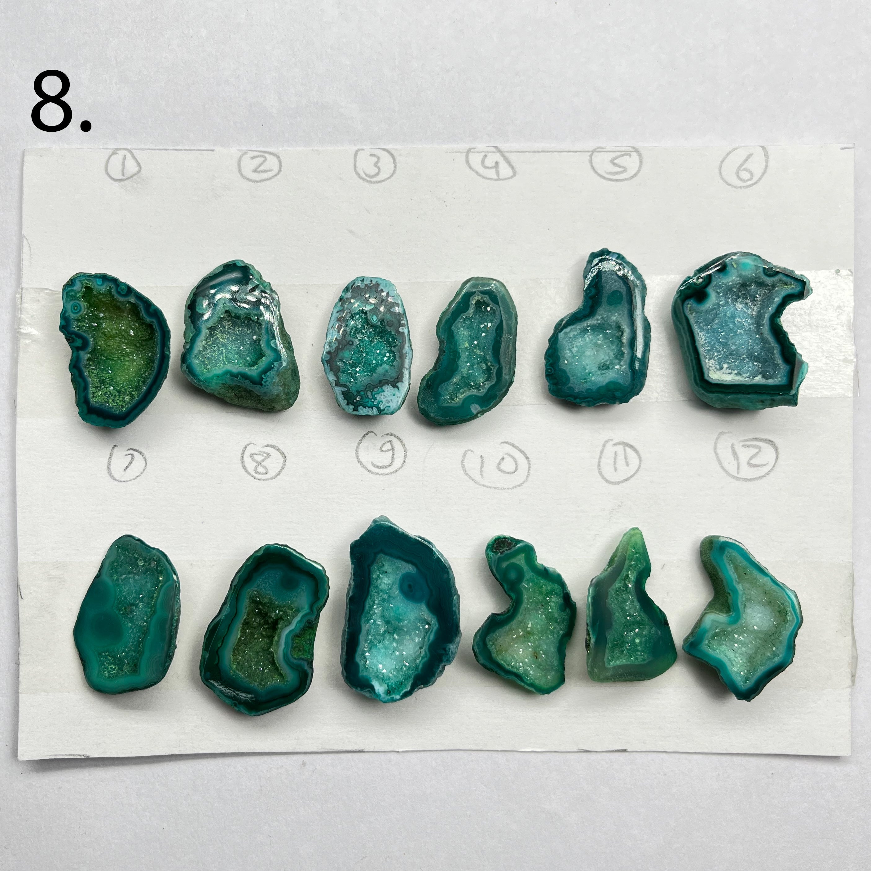 Geode Pendant stone by Selection 25 - 35 MM Green My Store