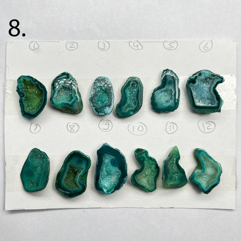 Geode Pendant stone by Selection 25 - 35 MM Green My Store