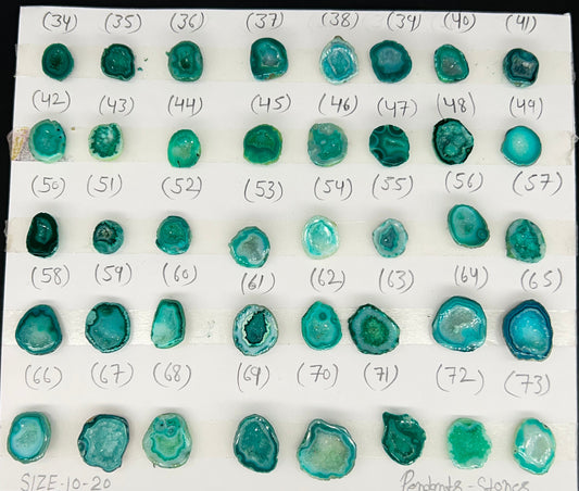 Geode Rings stone by Selection 10 - 20 mm Yellow And Green My Store