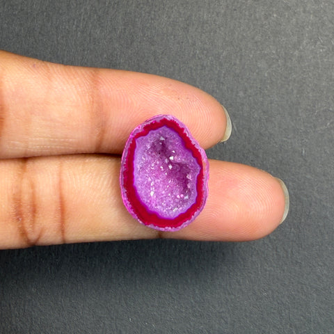 Pink Agate Druzy Geode Slices – Perfect for Ring Making