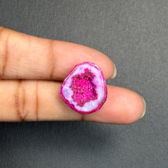 Pink Agate Druzy Geode Slices – Perfect for Ring Making