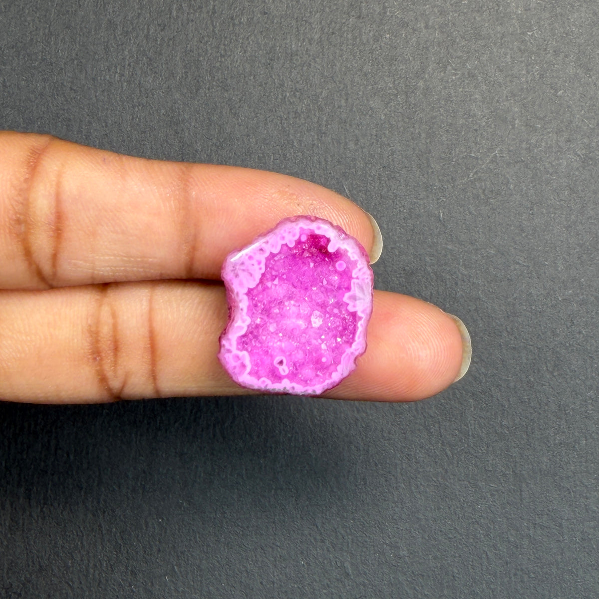 Pink Agate Druzy Geode Slices – Perfect for Ring Making
