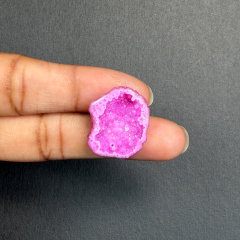 Pink Agate Druzy Geode Slices – Perfect for Ring Making