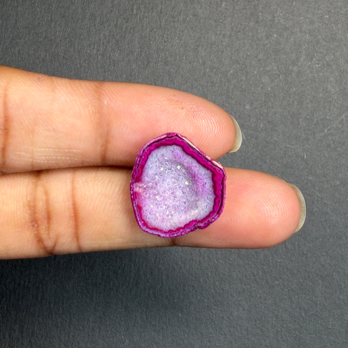 Pink Agate Druzy Geode Slices – Perfect for Ring Making