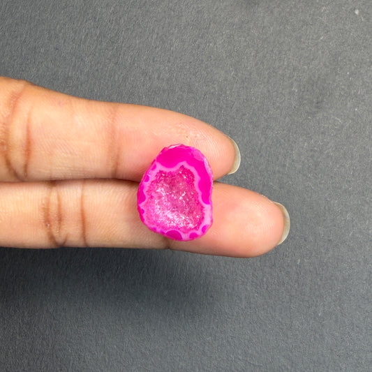 Pink Agate Druzy Geode Slices – Perfect for Ring Making