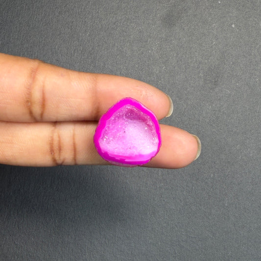 Pink Agate Druzy Geode Slices – Perfect for Ring Making