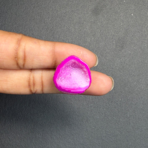 Pink Agate Druzy Geode Slices – Perfect for Ring Making