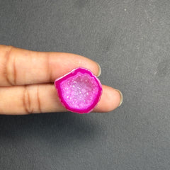 Pink Agate Druzy Geode Slices – Perfect for Ring Making