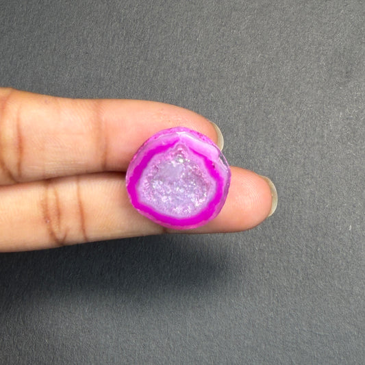 Pink Agate Druzy Geode Slices – Perfect for Ring Making