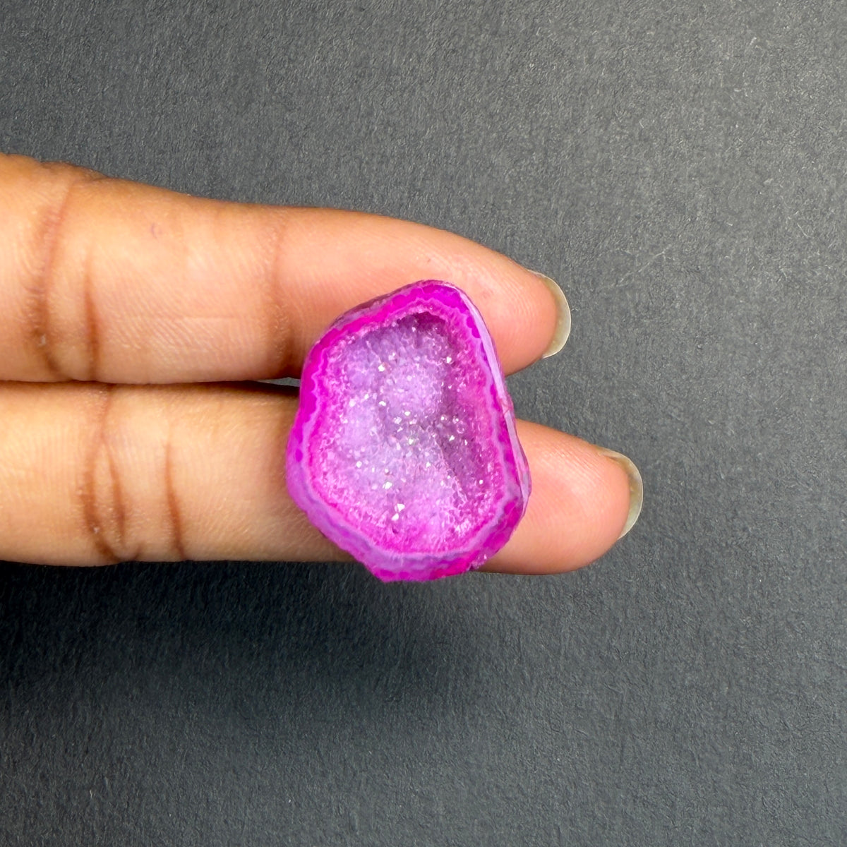 Pink Agate Druzy Geode Slices – Perfect for Ring Making