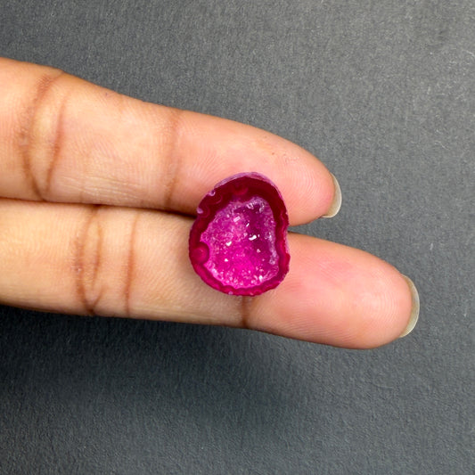 Pink Agate Druzy Geode Slices – Perfect for Ring Making