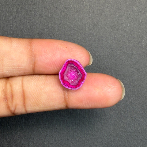 Pink Agate Druzy Geode Slices – Perfect for Ring Making