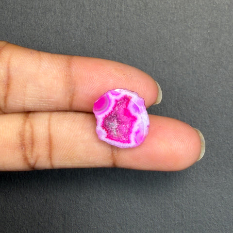 Pink Agate Druzy Geode Slices – Perfect for Ring Making