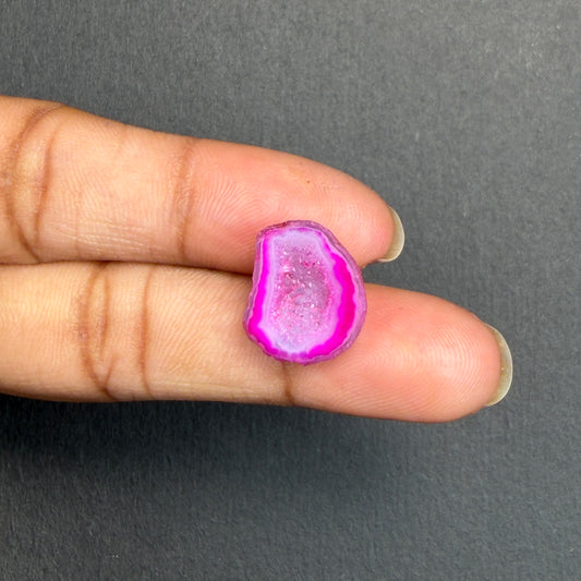 Pink Agate Druzy Geode Slices – Perfect for Ring Making