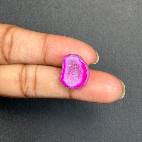 Pink Agate Druzy Geode Slices – Perfect for Ring Making