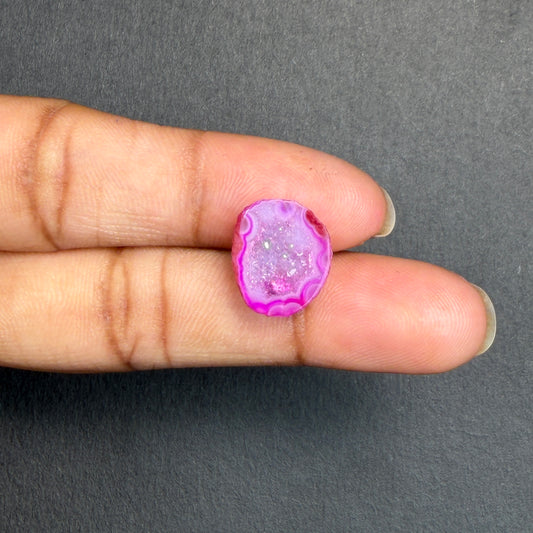 Pink Agate Druzy Geode Slices – Perfect for Ring Making