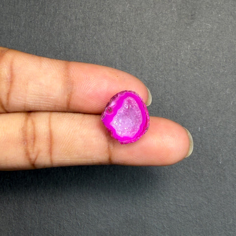 Pink Agate Druzy Geode Slices – Perfect for Ring Making