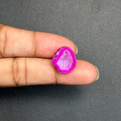 Pink Agate Druzy Geode Slices – Perfect for Ring Making