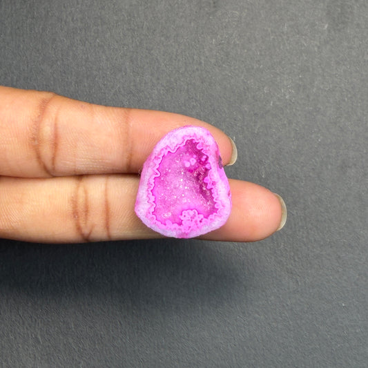 Pink Agate Druzy Geode Slices – Perfect for Ring Making
