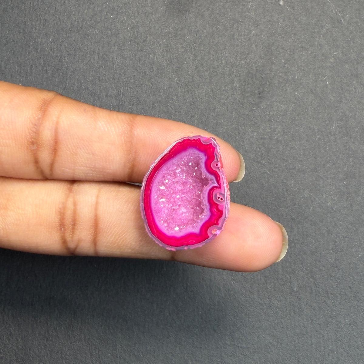 Pink Agate Druzy Geode Slices – Perfect for Ring Making
