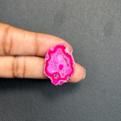 Pink Agate Druzy Geode Slices – Perfect for Ring Making