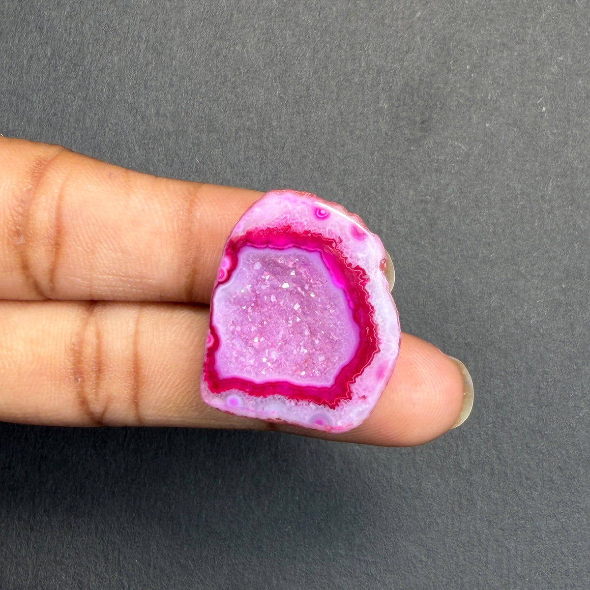 Pink Agate Druzy Geode Slices – Perfect for Ring Making