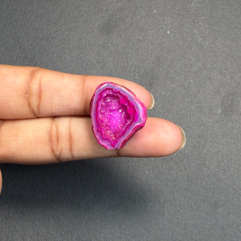 Pink Agate Druzy Geode Slices – Perfect for Ring Making