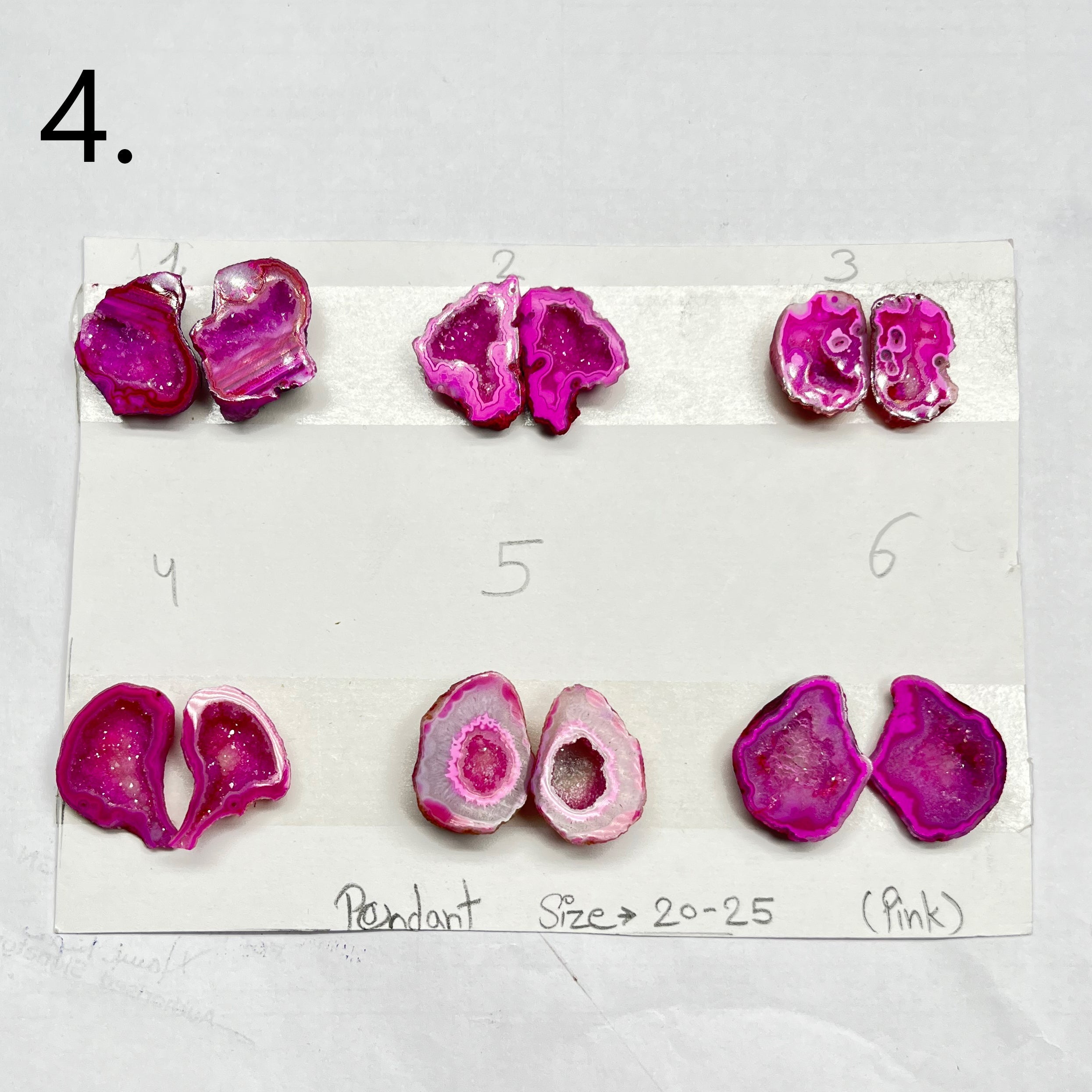 Geode Pairs by Selection 20- 25MM Pink My Store