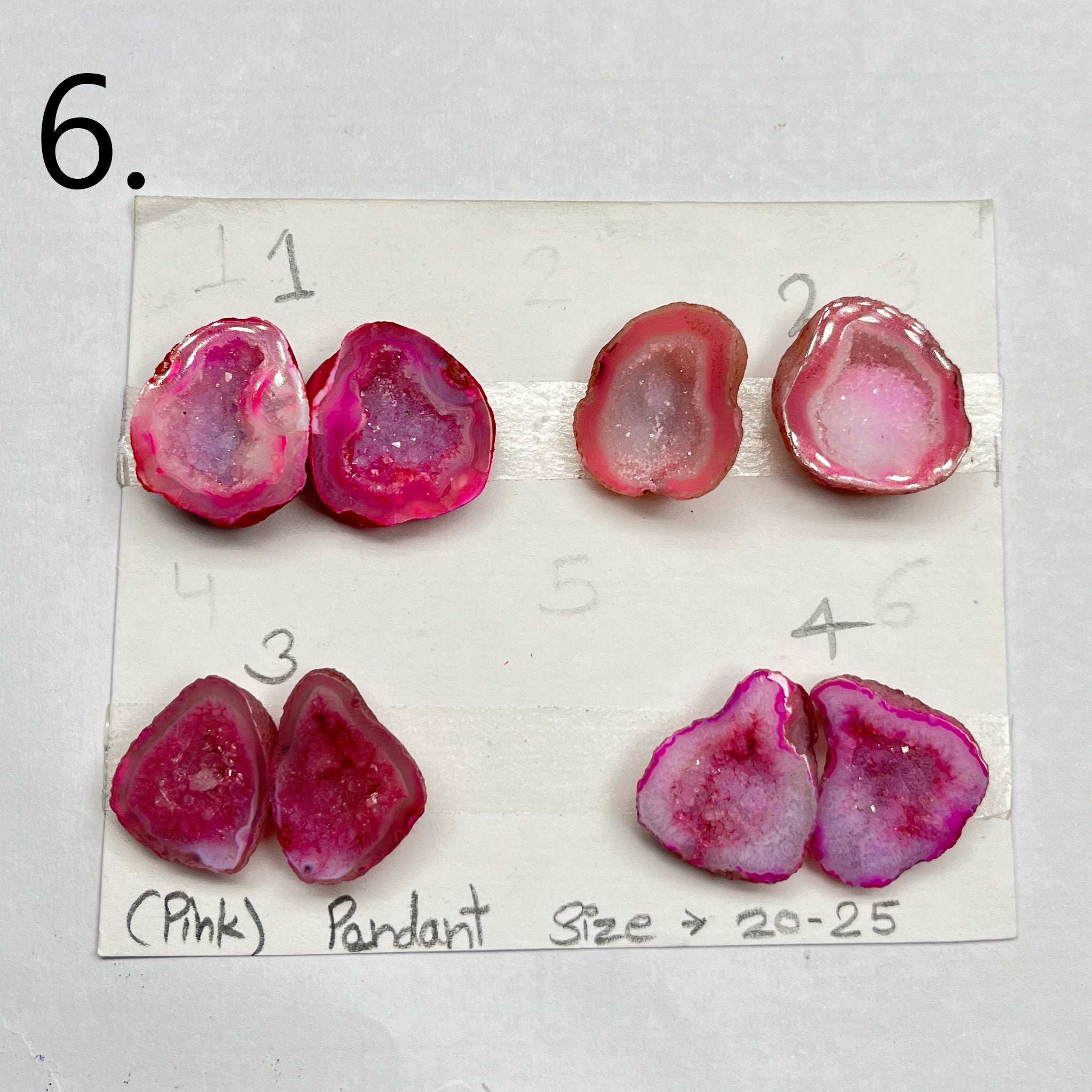 Geode Pairs by Selection 20- 25MM Pink My Store