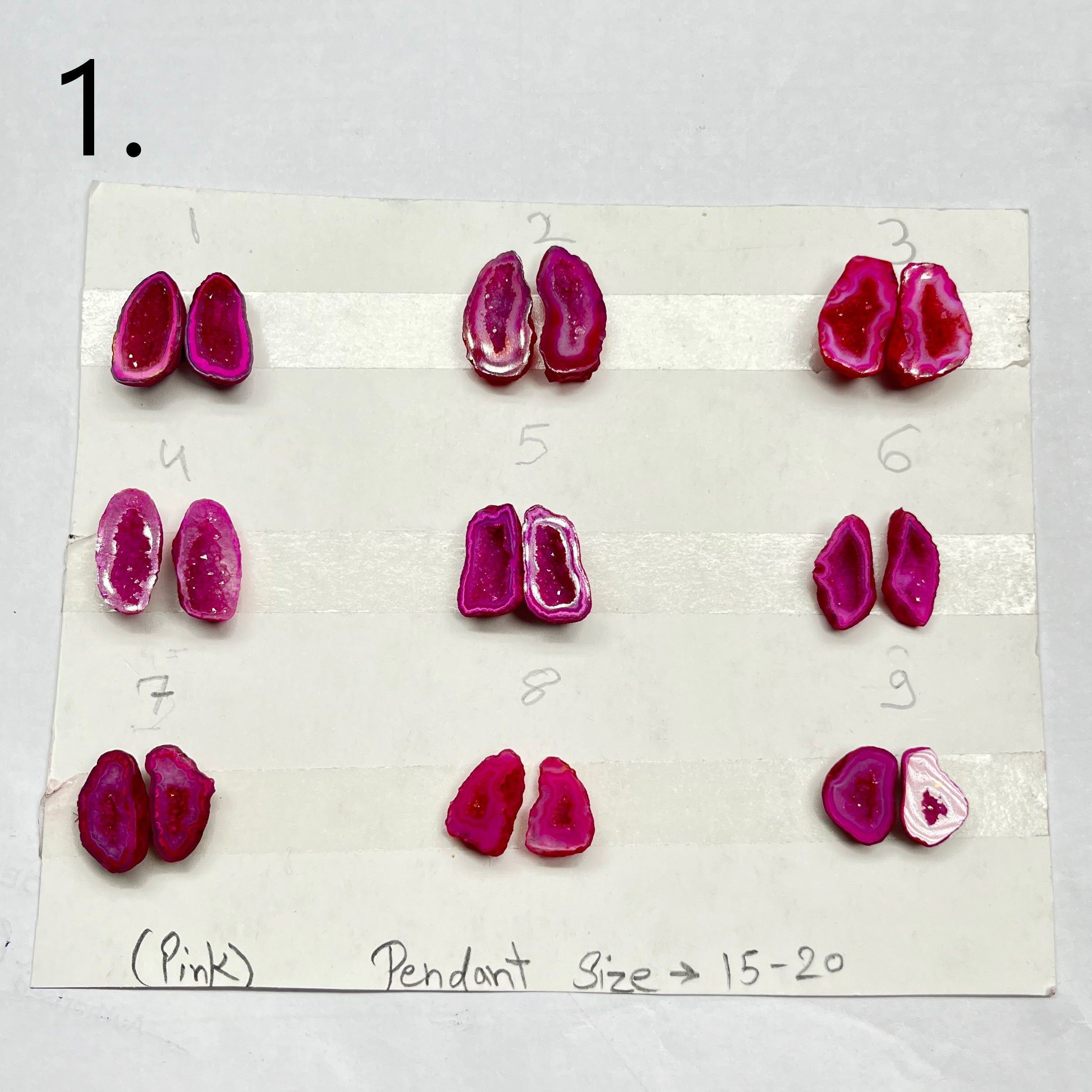 Geode Pairs by Selection 15 - 20 MM Pink My Store