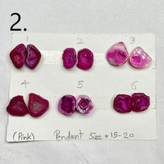 Geode Pairs by Selection 15 - 20 MM Pink My Store